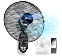 Duronic Wall Fan FN55 Wall Mounted with Remote Control | 16 Inch Head | Timer Function | Cooling for Summer in The Home | Office