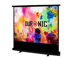 Duronic FPS100/43 100-Inch Floor Projector Screen | Portable floor stand, matte white screen, carry case with handle, stabilizer feet, 203 x 152cm