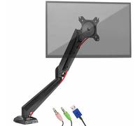 Duronic Gas-Powered Monitor Arm Stand DMUSB5X1 | Single PC Desk Mount | Headphon