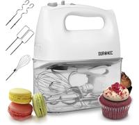 Duronic Hand Mixer for Baking Electric Whisk Handheld HM4W Storage Stand Case W