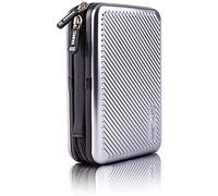 Duronic Hard Drive Case HDC3 /SR, Silver EVA Travel Case for Charger Adapter Power Bank SSD Storage Pouch for Seagate, WD, UnionSine, Toshiba, Sandisk, Samsung Drives 500GB to 5TB