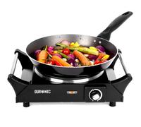 Duronic Hp1Bk Single Hot Plate 1500W, Electric Single Hob Cooker With Handles, Ideal For Table Top Cooking - Black
