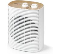 Duronic HV32 WE Electric Fan Heater 2in1 Portable Heater with Fan Compact 2kW Space Heaters Energy Efficient Desk Fans with Adjustable Temperature Thermostat and Safety Features for Home Office WHITE