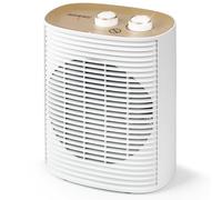 Duronic HV32 WE Electric Fan Heater 2in1 Portable Heater with Fan Compact 2kW Space Heaters Energy Efficient Desk Fans with Adjustable Temperature Thermostat and Safety Features for Home Office WHITE