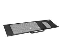 Duronic Keyboard Platform DM0K1 Desk with Keyboard Tray for Home Office Work Ergonomic Workstation Desk Extender for Keyboards Improved Posture