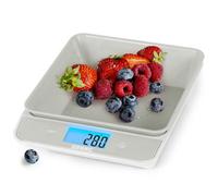 Duronic Digital Kitchen Scales KS100 GY Electronic Kitchen Scale with Bowl Measuring Weighing Scale Grey Baking Scale for Cooking Baking Mail Pet Food Measurement Baker Weight Scale, Tare LCD Display