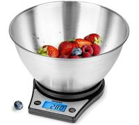 Duronic Ks6000 Bk/ss Digital Kitchen Scale With Bowl, 5Kg, Lcd Backlit Display, Tare Function, 1G Precision - Black