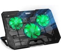 Duronic Laptop Cooling Pad Lc3 Ergonomic Cooler With 5 Quiet Cooling Fans Lightweight With Led Lights For Work Study Gaming