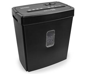 Duronic Micro Cut Paper Shredder PS657, Shred 5 Sheet Heavy Duty Small Mini Electric Shredders, Data Shredding Machine for Home Office Use, Shreds Papers, Credit Cards, Envelopes, Documents - Black P4