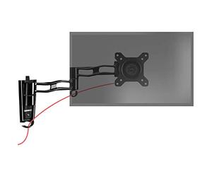 Duronic Monitor Wall Mount DM35W1X3, Single Monitor Arm for One 13-27” PC Screen, Monitors Riser Single, Adjustable Monitors Stand with VESA 75 100, Desk Moniter Mount for Home Office Work
