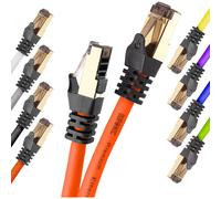 Duronic ORANGE 5M CAT8 Cable | S/FTP Shielded Ethernet Wire | Super-Fast Network Patch Lead | Supports Bandwidth up to...