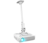 Duronic PB08XL Projector Mount | Extra Long Ceiling Mount Bracket | 10kg Capacity | Universal | Heavy Duty | Fixings Included | 360° Rotation, 180° Swivel, 180° Tilt