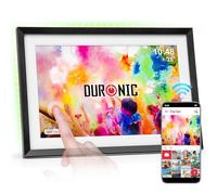 Duronic PF2A BK Digital Photo Frame, Touch Screen, Frameo 10.1in WiFi, 32GB | Video Playback, Micro SD Slot, Portrait/Landscape View, Ambient LED Lighting, Sleep Mode, USB-C Power, Family Photo Sharing