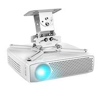 Duronic Projector Mount Stand for Ceiling or Wall Bracket PB05XB | 13.6kg Capacity | Multi-Fit Projector Bracket | Heavy Duty Adjustable Clamp | Tilt Swivel Rotate | White