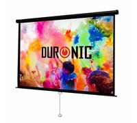 Duronic Projector Screen MPS100 /169 100’’ Manual Projection Screen Size: 221x124cm Matt White Pull Down | Home Cinema School Office 4K 8K Ultra HD 3D