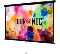 Duronic Projector Screen MPS100 /43 | Manual Projection Screen Size: 203x152cm Matt White HD Pull Down | Home Cinema School Office 4K 8K Ultra HDR 3D