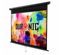 Duronic Projector Screen MPS80 /43 | 80’’ Manual Projection Screen Size: 163x122cm Matt White HD Pull Down | Home Cinema School Office 4K 8K Ultra HDR