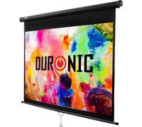 Duronic Projector Screen MPS90 BK, Manual Projection Screens, 90” Pull Down Movie Screen, 4:3 Ratio Home Theatre Cinema Screen, Ideal for Home, Classroom, Office Presentations