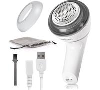 Duronic Rechargeable Bobble Remover Fs16Usb White Fabric Shaver Clothing Lint Remover For Fuzz Couch Clothes Sweaters Usb Charging