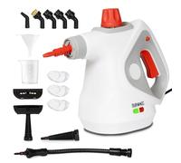 Duronic SC32 WE Handheld Steam Cleaner with 14 Accessories, 1050W High Pressure Upholstery Cleaners, Portable Steamer Stain Remover for Kitchen Oven Grill Bathroom Car Window Tile Grout Cleaner White