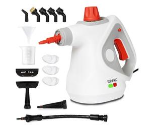 Duronic SC32 WE Handheld Steam Cleaner with 14 Accessories, 1050W Multi-Surface Steamer & Window Cleaner for Kitchen Oven, Bathroom Tile Grout & Car Upholstery, Chemical-Free with UK Plug White