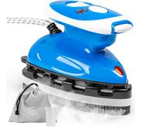 Duronic Travel Iron SI2 BE Mini Irons, 50ml Tank, Steam Iron, 375W Lightweight Portable Ironing, Compact, Variable Heat Settings For Holiday Quilting Patchwork Applique Craft - Blue