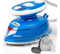 Duronic Si3 Be Mini Steam Iron, Small Compact Travel Steamer, Dual Voltage 400W, 35Ml Capacity, Includes Jug Bag & Heatproof Mat