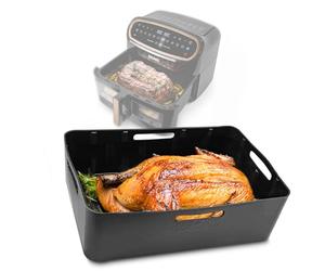 Duronic Silicone Air Fryer Liners AFL2 Air Fryer Basket Liner Durable Nonstick Silicon Inserts for Air Fryers AF14 AF34 Large Drawer Reusable Dual Air Fryer Accessory Premium Cooking Accessories