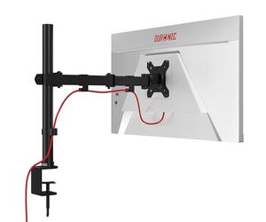 Duronic Single Monitor Arm DM151X3 Height Adjustable Monitors Stand Riser Clamp for 13”-32” PC screens Monitors Desk Mounts with VESA 75/100 Monitor Mount with 8kg capacity