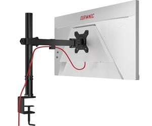 Duronic Single Monitor Arm Stand DM151X2 PC Desk Mount Brackets Height Adjustable Computer Arms for 13-32” LED Desktop Screen VESA 75/100 Mounts for Home Office Work