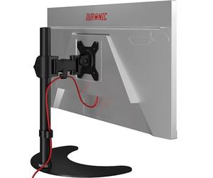 Duronic Single Monitor Stand DM25D1 Monitor Arm Desk Mount for 13-27” Screens Adjustable Desk Riser with VESA 75 100 Freestanding Monitors Mount for Home Office Work