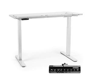 Duronic Sit Stand Up Desk Top Frame Converter TM22 WE, Electric Standing Sitting Height Adjustable Riser Desks Ergonomic Standup Workstation for Office Home Laptops Monitor Computer - Frame Only White
