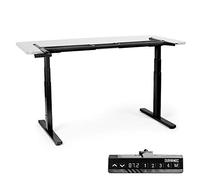 Duronic Sit Stand Up Desk Top Frame Converter TM23 BK, Electric Standing Sitting Height Adjustable Riser Desks Ergonomic Standup Workstation for Office Home Laptops Monitor Computer - Frame Only Black