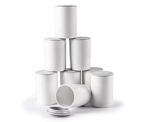 Duronic Spare Small Yoghurt Pots P8YM2 | Set of 8 Ceramic Jars | Compatible with Duronic YM1 and YM2 Yogurt Maker Machines | Eight 125ml Individual Portion Size Pots