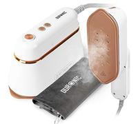 Duronic Steam Irons HS90 WE 1200W Travel Iron Garment Steamers with 90ml Tank, Handheld Vertical Steamer for Travel, Holiday, Quilting, Craft, Crease & Wrinkle Remover, White