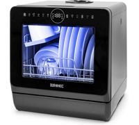 Duronic Table Top Dishwasher DW5 BK 950W Compact Tabletop Dish Washer Mini 5L Dishwashers with 8 Wash Cycles Electric Countertop Cleaner for Quick Eco Cleaning Plates Glass Cutlery Fruit (BLACK)
