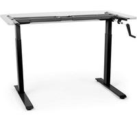 Duronic Tm00 Bk Sit Stand Desk Frame, Height Adjustable, Memory Function, Crank Handle - Base Frame Only - Black