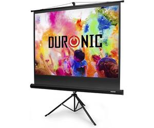Duronic TPS86 86' Projection Screen, 175cm x 131cm, 4K 8K Ultra HDR 3D Ready, Tripod Mount, Matte White, Black & White