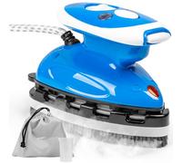 Duronic Travel Iron SI2 BE Mini Irons, 50ml Tank, Steam Iron, 375W Lightweight Portable Ironing, Compact, Variable Heat Settings For Holiday Quilting Patchwork Applique Craft - Blue