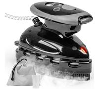 Duronic Travel Iron SI2 BK 375W Mini Irons with Variable Temperature & Auto Shut Off Portable 50ml Black Steam Iron For Holiday Quilting Crafts Compact Design for Travelling