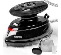 Duronic Travel Iron SI3 BK 400W Mini Irons with Dual Voltage, Variable Temperature Portable 35ml Black Steam Iron for Holiday Quilting Crafts Compact Design for Travelling