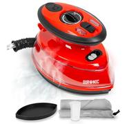 Duronic Travel Iron SI3 RD Mini Irons, 35ml Tank, Steam Iron, 400W Lightweight Portable Ironing, Compact, Variable Heat Settings For Holiday Quilting Patchwork Applique Craft