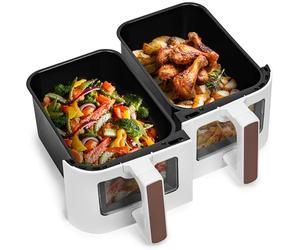 Duronic Twin Drawers AFD2 WE, TWIN DRAWERS ONLY 2024 VERSION ONWARDS, 2 x 5L Drawers Specifically for the AF24 Air Fryer, Two Cooking Trays with Sync Cook and Finish for Dual Zone Air Fryer White