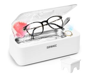 Duronic Ultrasonic Cleaner UC30 Lightweight Jewellery Cleaner with 53KHz Frequency Portable 18W Watch Cleaner Versatile Retainer Cleaners 300ml Capacity Compact Cleaner for Jewelry Denture Glasses
