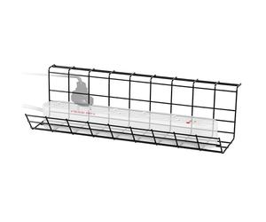 Duronic Under Desk Cable Management CMH1, Cable Duct for Computer Desk, Cable Organiser Tray for Wire Management, Cable Channel Rack - Black