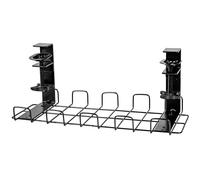 Duronic Under Desk Cable Management CMH2 No Drill Cable Duct for Computer Desk With Clamp, Organiser Tray for Wire Management, Cable Channel Rack