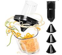 Duronic Vegetable Spiraliser HBS35-3 Blade Sizes For HB35 Hand Blender, 1.4L Capacity, Lightweight Compact Ideal for Veggie Pasta, Zucchini, and Carrot Spaghetti