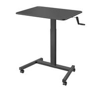 Duronic Wps47 Sit-Stand Desk, Portable Desk For Laptop Or Projector ,adjustable Height By Handle, 30Kg Capacity 80X50Cm