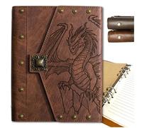 DUROTAN DND Journal Dragon Notebook for D&D Gifts Dungeons And Dragons Accessories -Unique A5 Binder 400 Page Vintage Leather Suitable for Women & Men writing,Poets,Travelers,as a Diary Dnd Gift