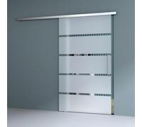 Durovin 1025×2050mm Internal Sliding Glass Door-8mm Frosted Sectioned Tempered Glass,Soft Close System,Premium Hardware,Bar Handle,Heavy-Duty 5ft Track for Bathroom,Kitchen,Living Room&Bedroom